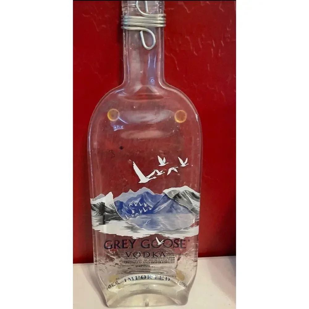 Grey Goose vodka bottle cheese tray 13-1/2